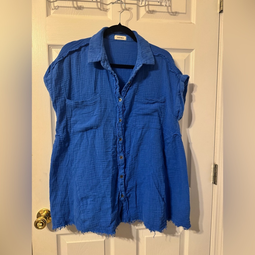 Blue Button-Up Shirt